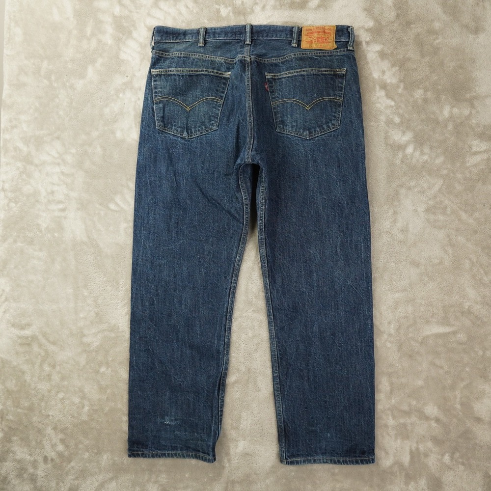 Levi's 501 XX Button Fly Denim Jeans Men's 40x32 (38x28) Blue Distressed - Picture 5 of 11